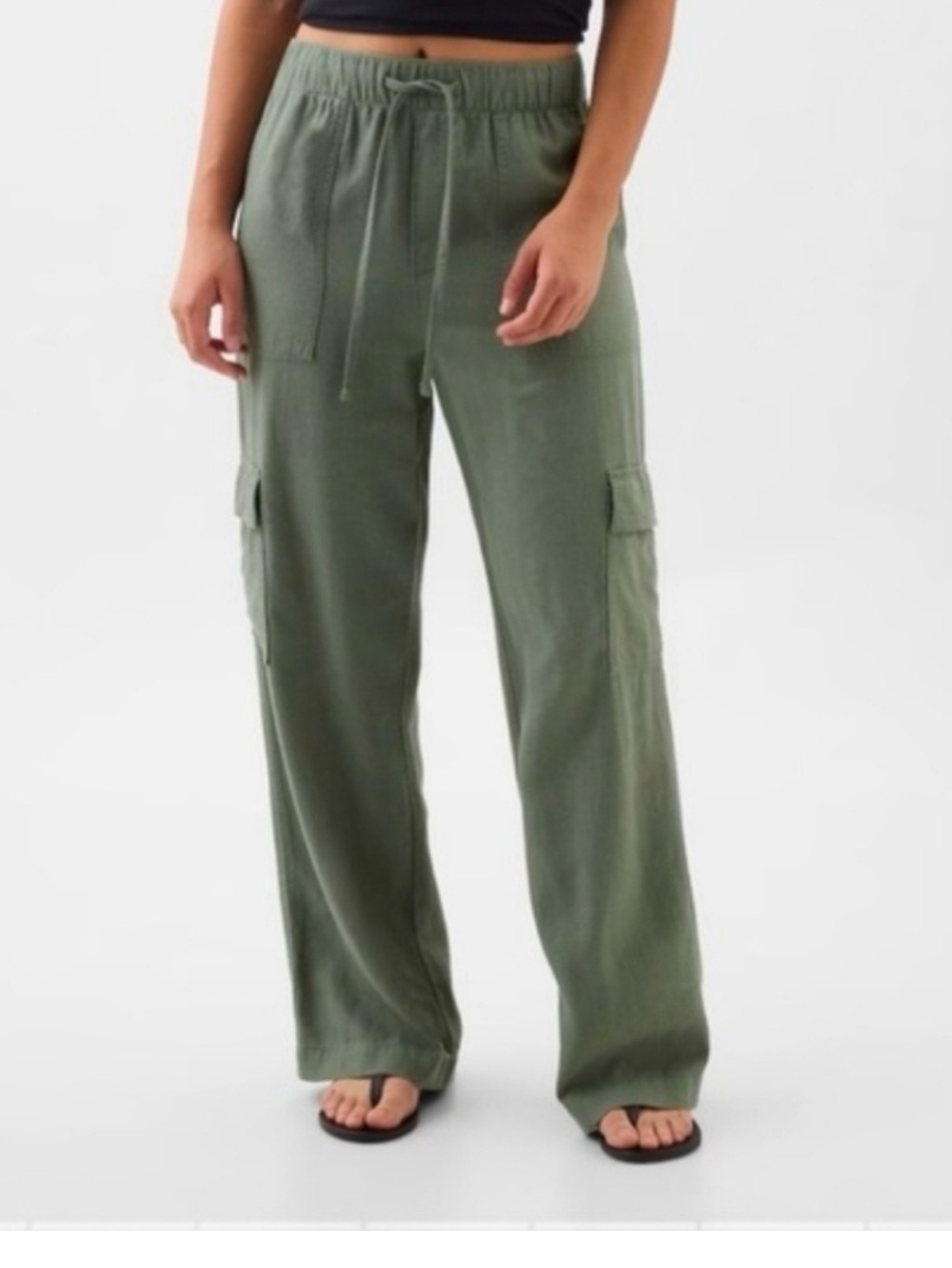 GAP Olive Green Wide Leg Cargo Pants